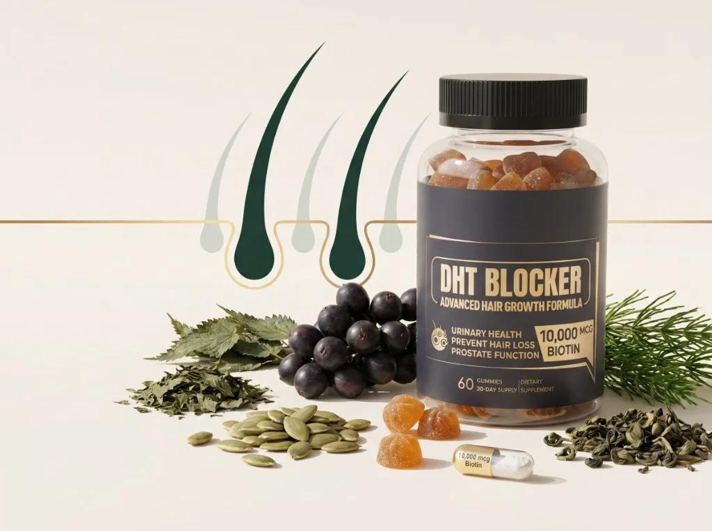 Mecanismo y composición de Saw Palmetto + Biotina 10.000 mcg